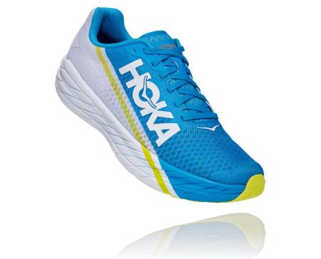 Hoka Rocket X - Adidasi Alergare Pe Drum Dama Albi / Albastri | RO-KK2xcSt